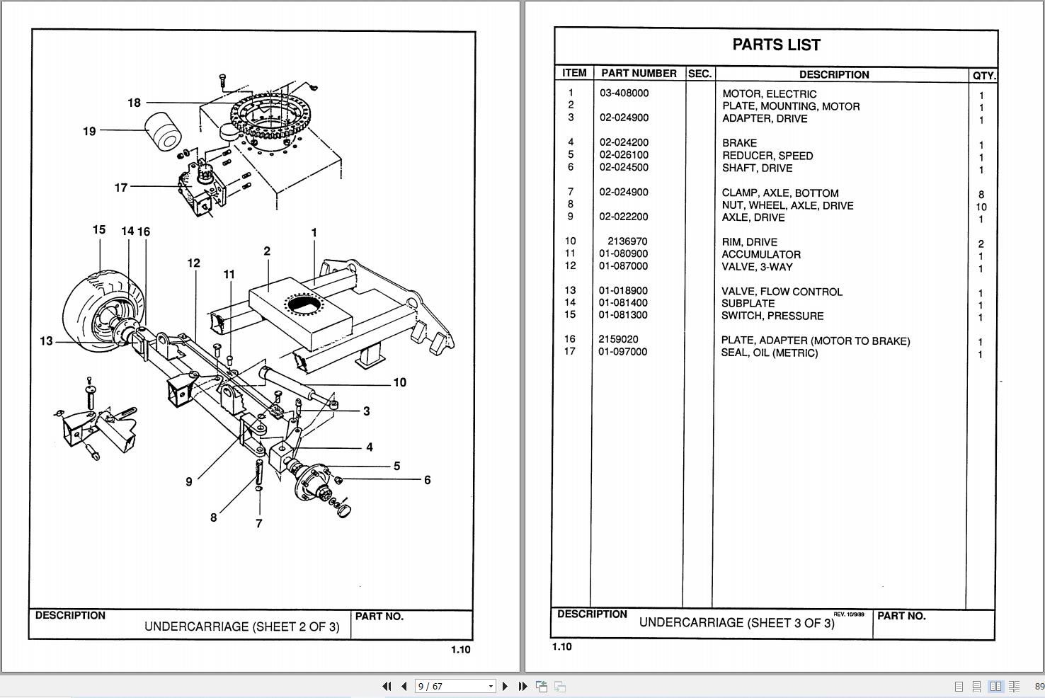Simon Articulated Boom Lift 41 24 ELECTRIC Parts Manual 89 412715 (2)