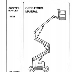 Simon Articulated Boom Lift 41 24 Operators Manual 89 411292 (1)