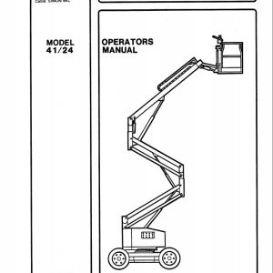 Simon Articulated Boom Lift 41 24 Operators Manual 89 412002 (1)