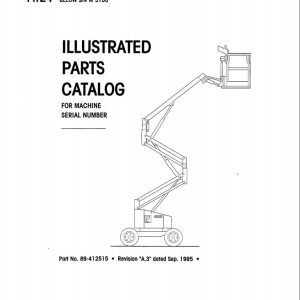 Simon Articulated Boom Lift 41 24 Parts Manual 89 412515 (1)