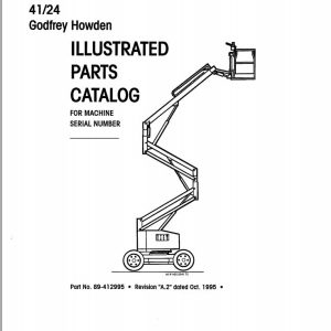 Simon Articulated Boom Lift 41 24 Parts Manual 89 412995 (1)