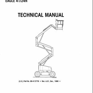 Simon Articulated Boom Lift 41 24E 41 24N Technical Manual 89 412778 (1)