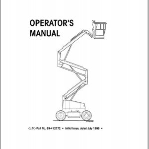 Simon Articulated Boom Lift 41 24E Operators Manual 89 412772 (1)