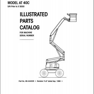 Simon Articulated Boom Lift AT40C Parts Manual 89 444005 (1)