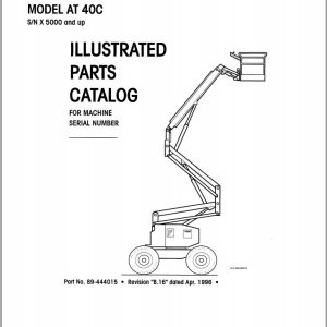 Simon Articulated Boom Lift AT40C Parts Manual 89 444015 (1)