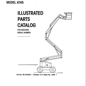 Simon Articulated Boom Lift AT45 Parts Manual 89 445005 (1)