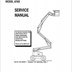 Simon Articulated Boom Lift AT45 Service Manual 89 445007 (1)