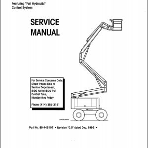 Simon Articulated Boom Lift AT60 Service Manual 89 446107 (1)
