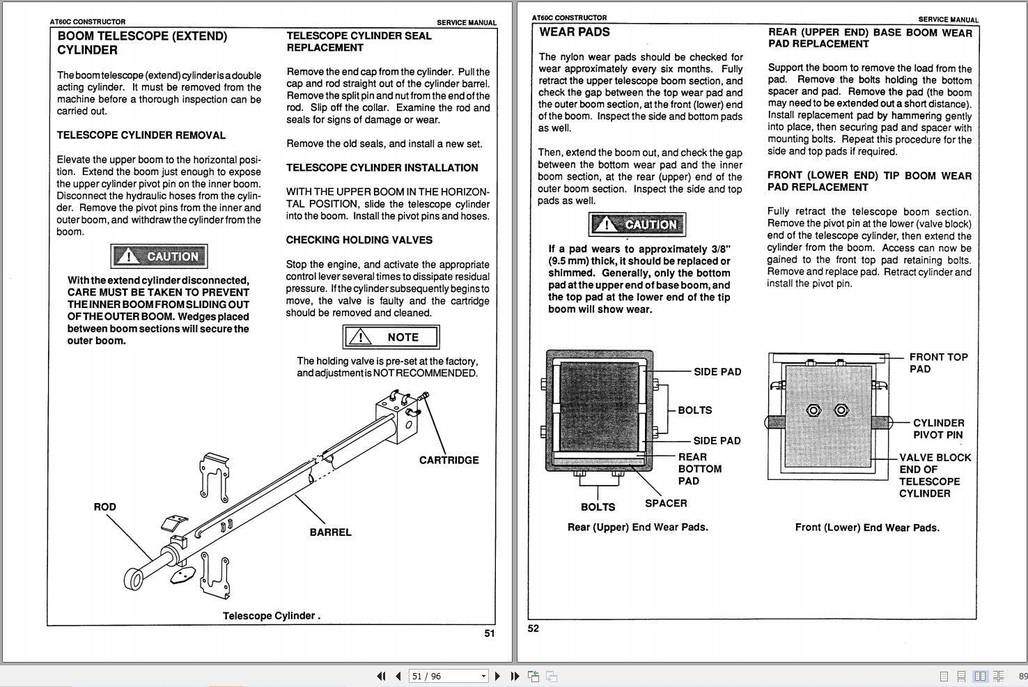 Simon Articulated Boom Lift AT60C Service Manual 89 446007 1 (2)