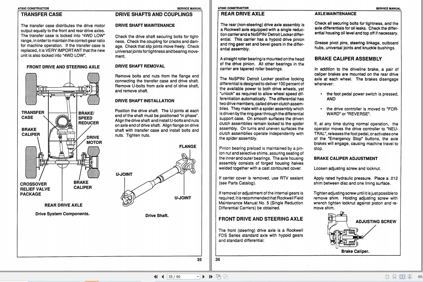 Simon Articulated Boom Lift AT60C Service Manual 89 446007 2 (2)