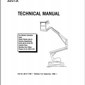Simon Articulated Boom Lift EAGLE JR. 32 21 Technical Manual 89 411788 (1)
