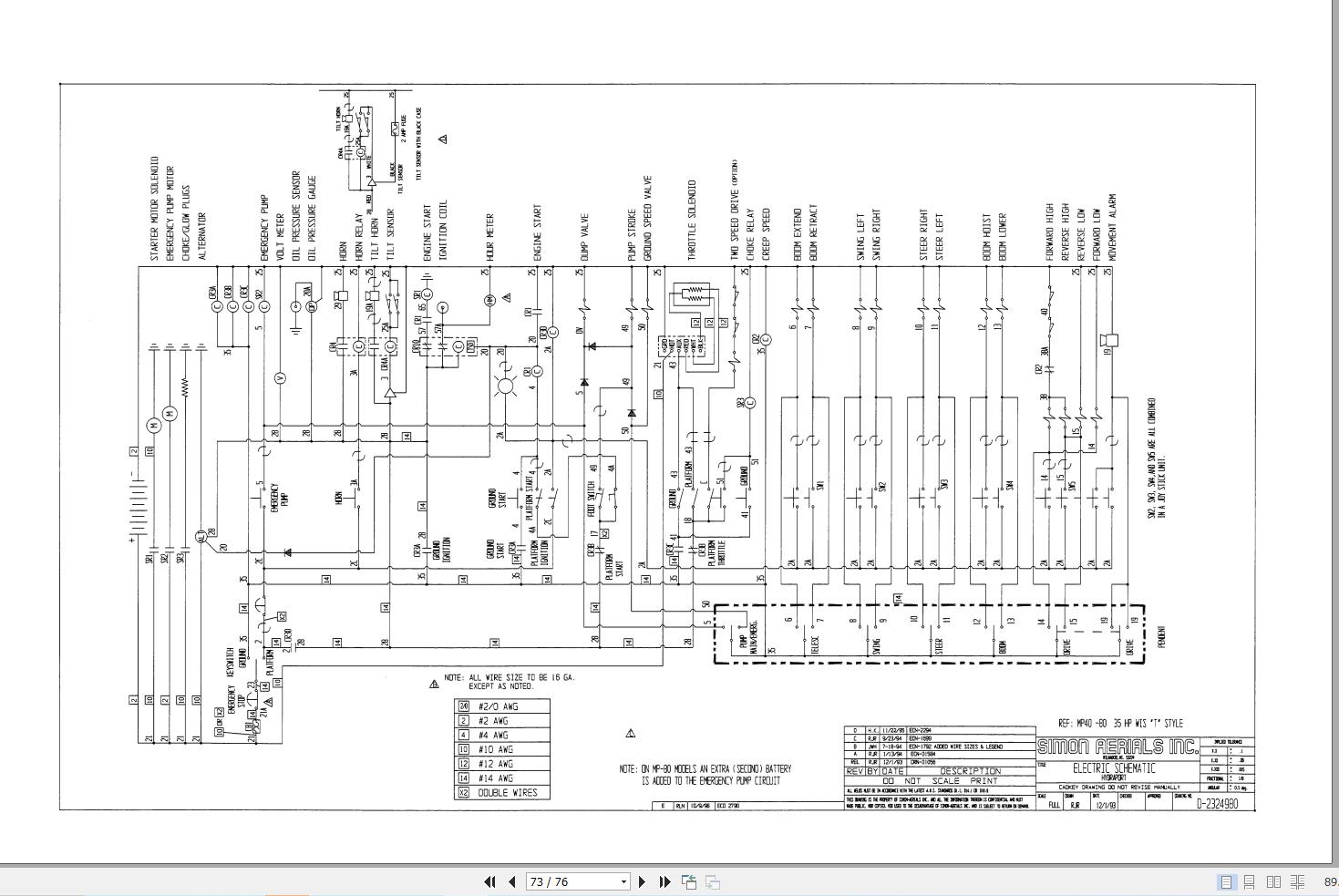 Simon Articulated Boom Lift MP Service Manual 89 100207 (3)