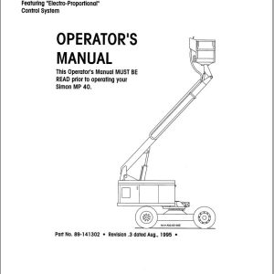 Simon Articulated Boom Lift MP40 Operators Manual 89 140302 (1)