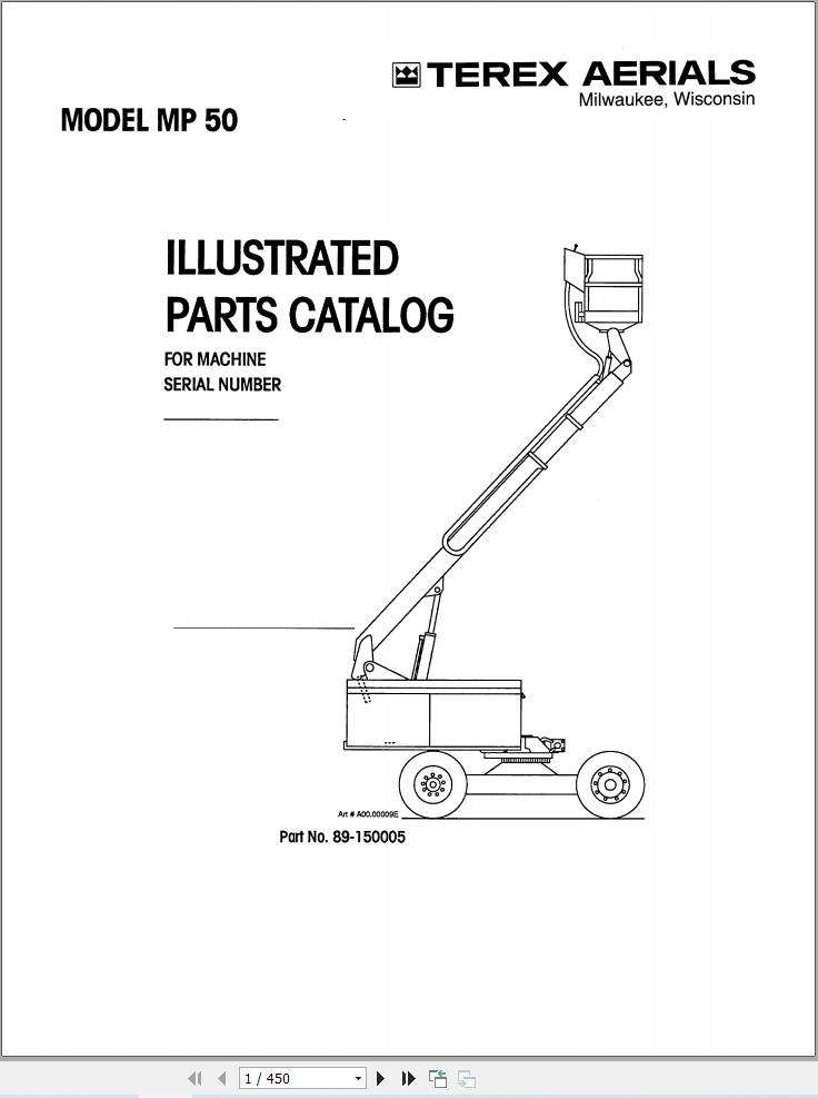 Simon Articulated Boom Lift MP50 Parts Manual 89 150005 (1)