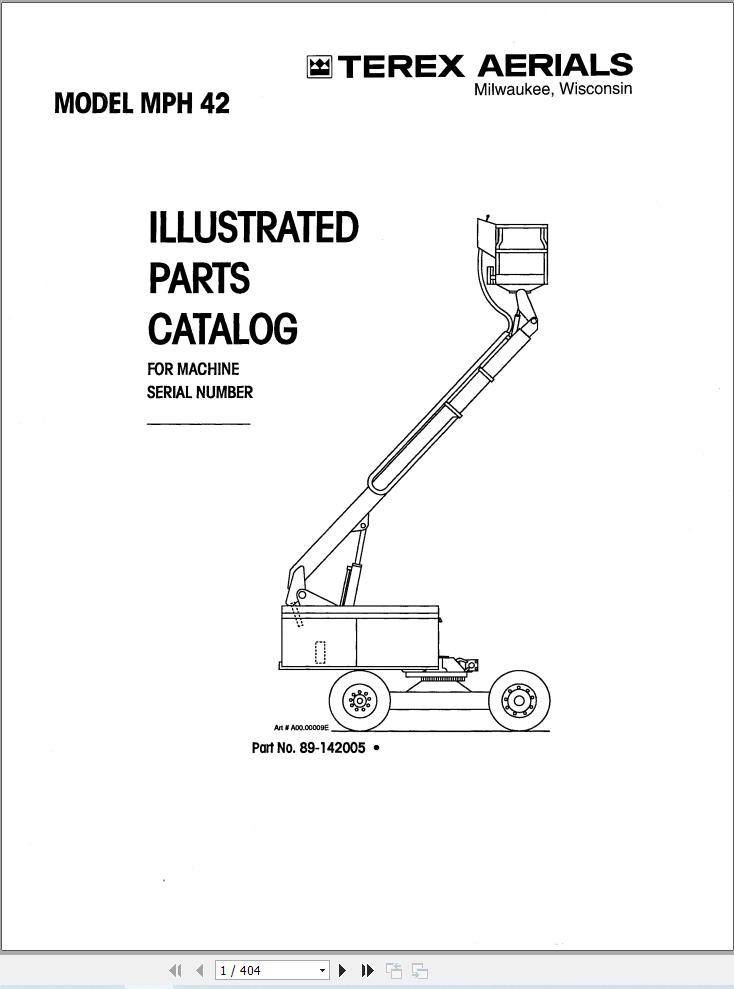 Simon Articulated Boom Lift MPN42 Parts Manual 89 142005 (1)