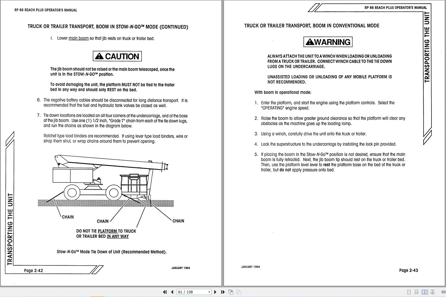 Simon Articulated Boom Lift RP66 Reach Plus Operators Manual 89 165302 (2)