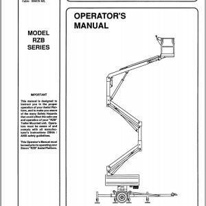 Simon Articulated Boom Lift RZB Series Operators Manual 89 470002 (1)