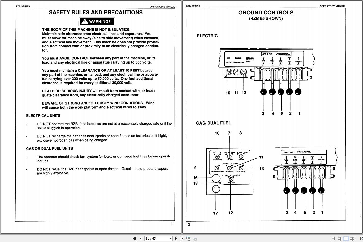 Simon Articulated Boom Lift RZB Series Operators Manual 89 470002 (2)