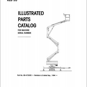 Simon Articulated Boom Lift RZB50 RZB55 Parts Manual 89 472005 (1)