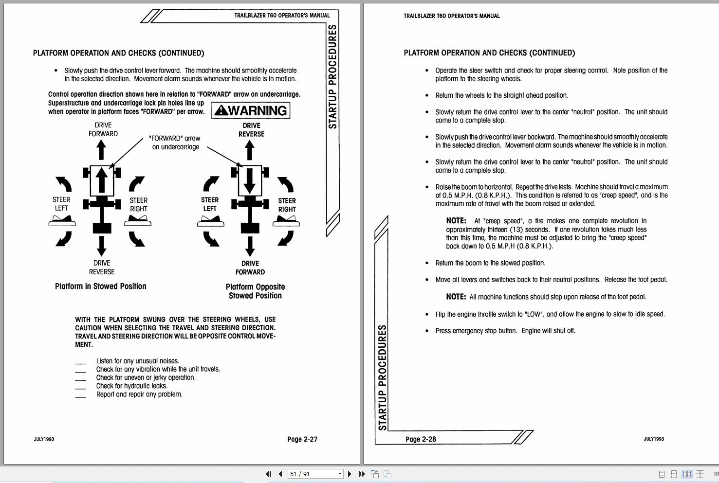 Simon Articulated Boom Lift TRAILBLAZER 60 Operators Manual 89 260102 (2)