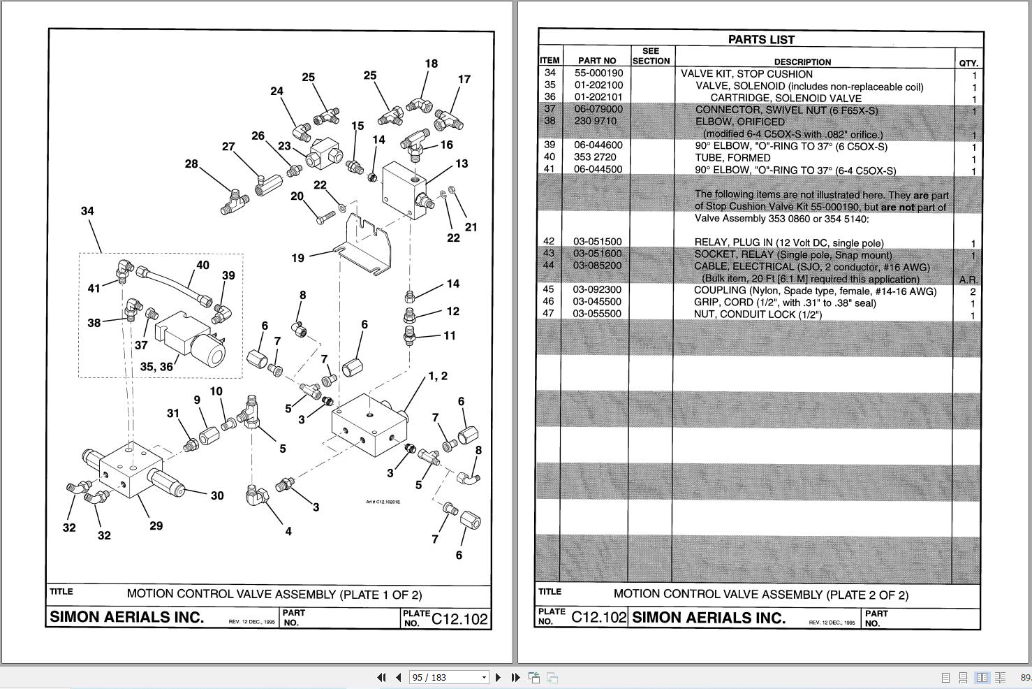 Simon Articulated Boom Lift Trailblazer 60 Parts Manual 89 260005 (2)
