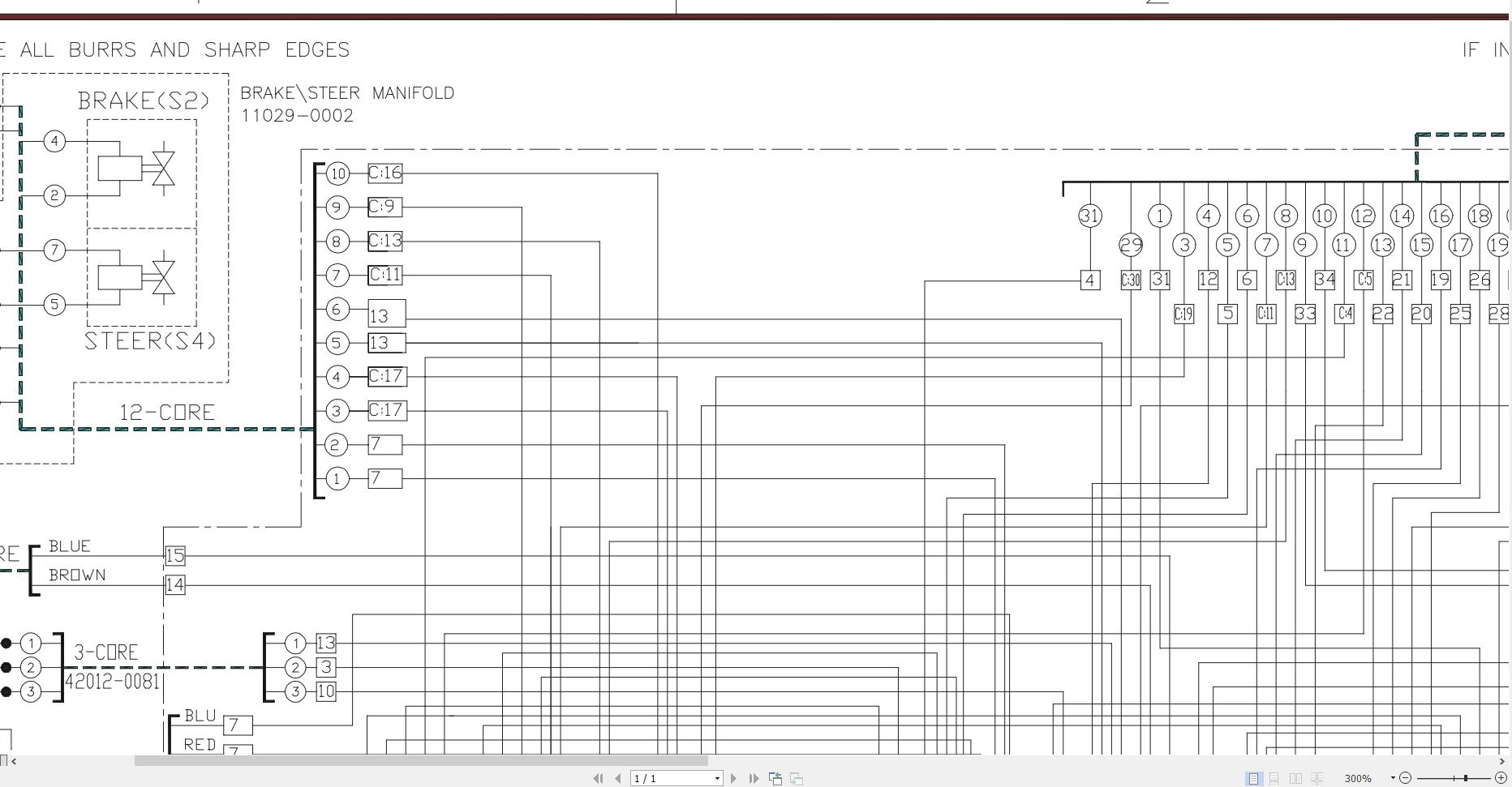 Simon Articulating Boom Lift SP120E Electrical Schematic 22000 0475 (2)