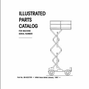 Simon Scissor Lift 3020E Parts Manual 89 923705 (1)