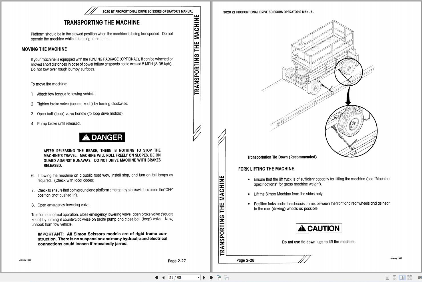 Simon Scissor Lift 3020RT Operators Manual 89 973502 (2)