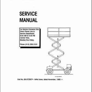 Simon Scissor Lift 3020RT Service Manual 89 973507 (1)