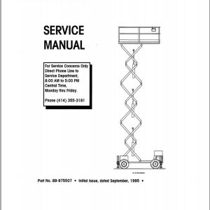 Simon Scissor Lift 3715RT Service Manual 89 975507 (1)