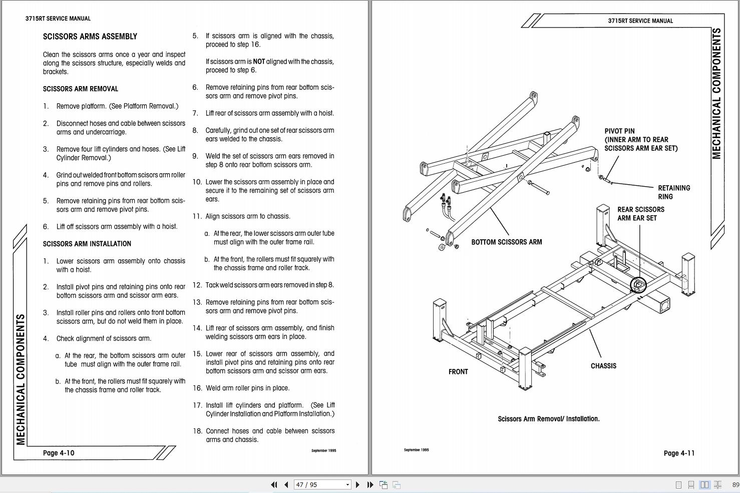 Simon Scissor Lift 3715RT Service Manual 89 975507 (2)
