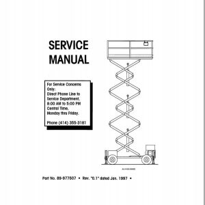 Simon Scissor Lift 4612RT Service Manual 89 977507 (1)