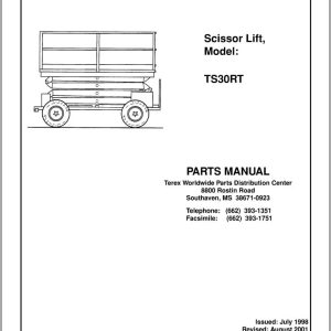 Simon Scissor Lift TS30RT Parts Manual 12261 254 (1)
