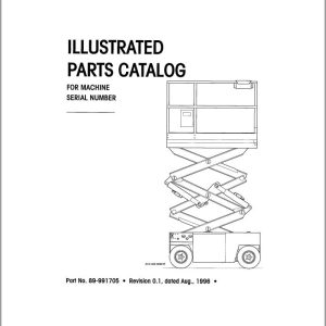 Simon Scissor Lift X 14 Parts Manual 89 991705 (1)