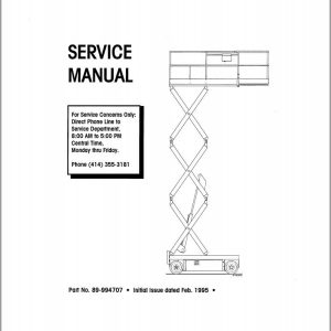 Simon Scissor Lift X 2032 Service Manual 89 994707 (1)
