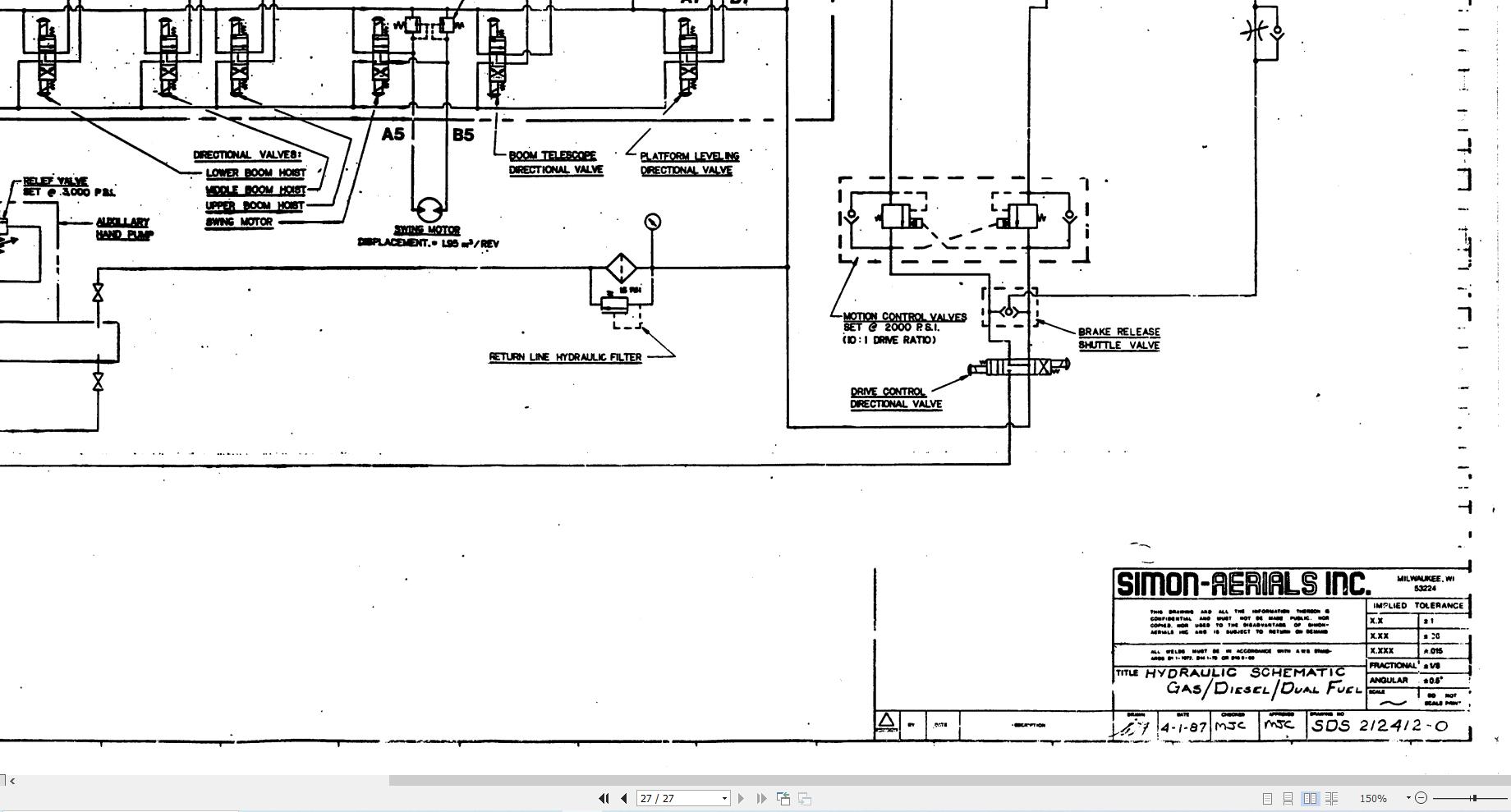 Simon Self Propelled Boom 41 24 Service Manual 89 412507 (2)