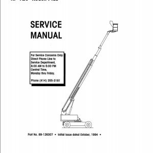 Simon Self Propelled Boom RP120 Reach Plus Service Manual 89 126307 (1)