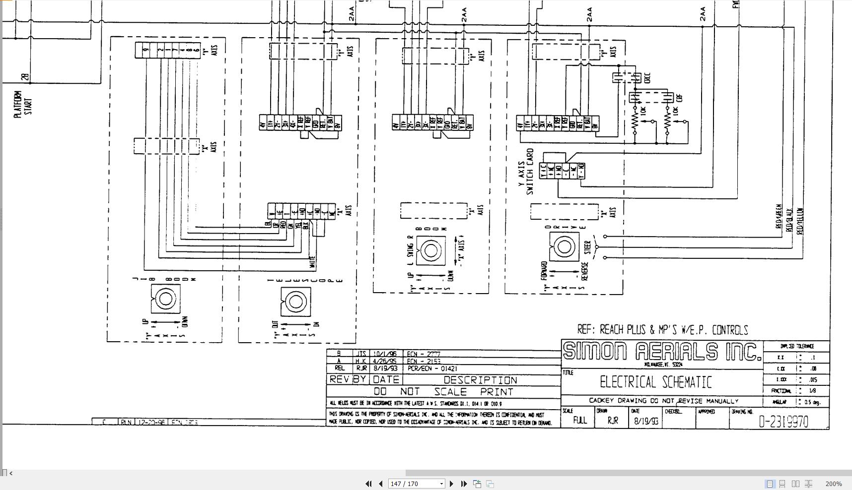 Simon Self Propelled Boom RP120 Reach Plus Service Manual 89 126307 (3)