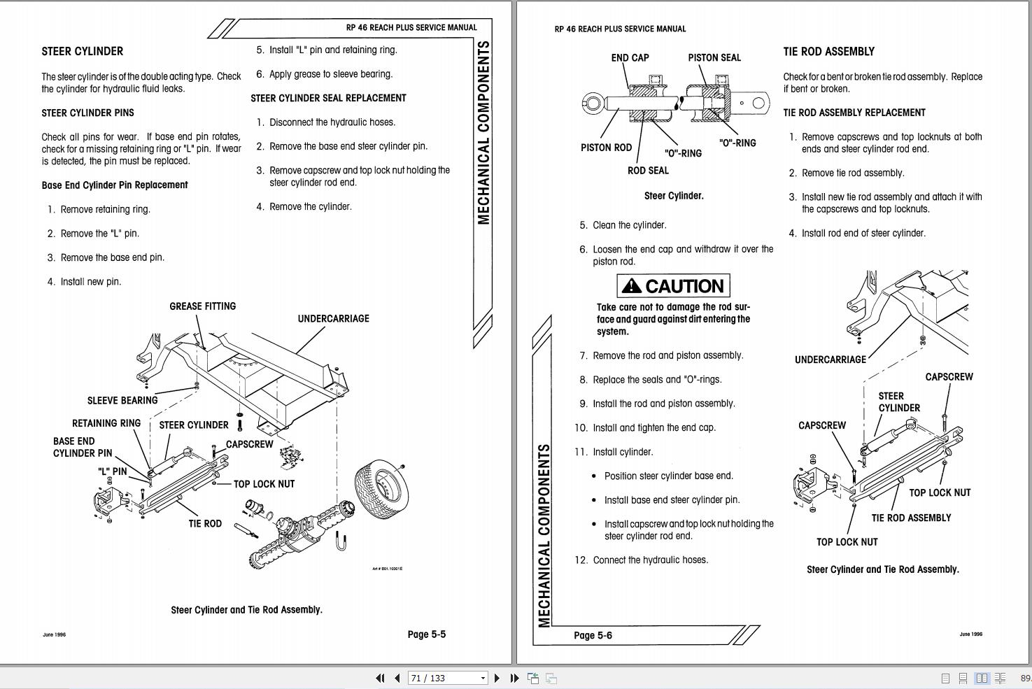 Simon Self Propelled Boom RP46 Reach Plus Service Manual 89 145307 (2)