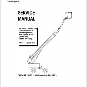 Simon Self Propelled Boom RP66 Reach Plus Service Manual 89 165307 (1)
