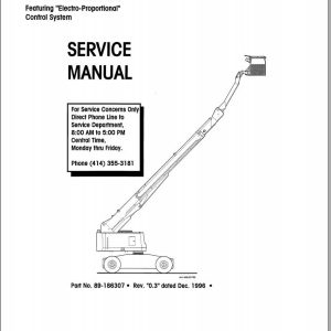 Simon Self Propelled Boom RP86 Reach Plus Service Manual 89 186307 (1)