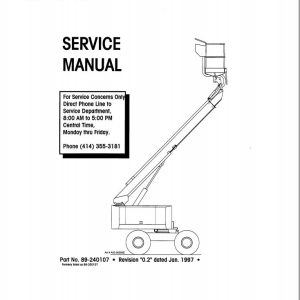 Simon Self Propelled Boom TRAILBLAZER 40 Service Manual 89 240107 (1)