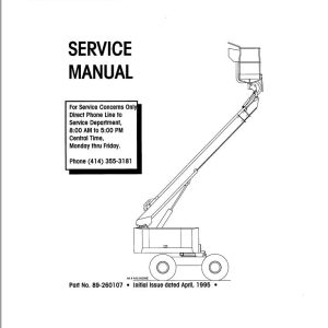 Simon Self Propelled Boom TRAILBLAZER T 60 Service Manual 89 260107 (1)