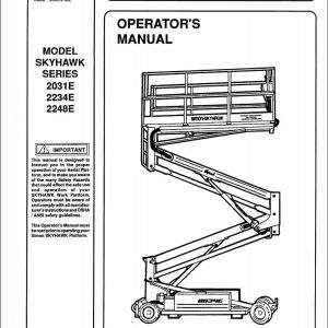 Simon Vertical Lift 2031E 2234E 2248E Operators Manual 89 790002 (1)
