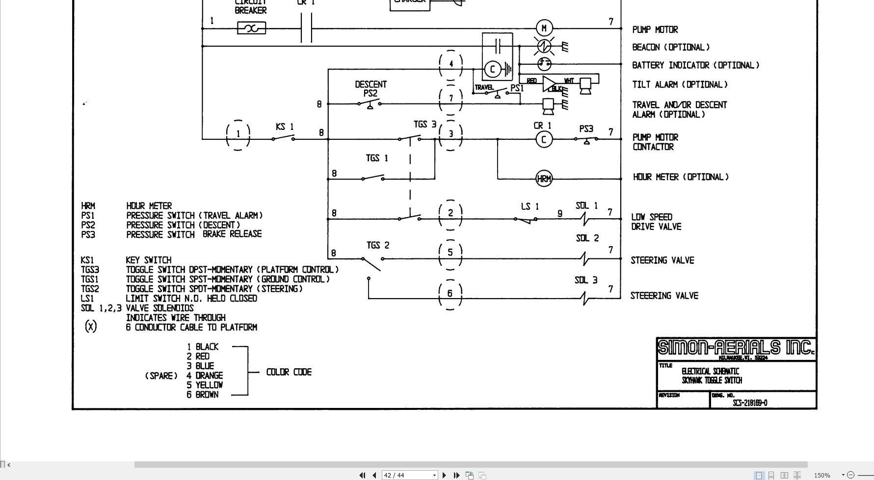 Simon Vertical Lift 2031E 2234E 2248E Service Manual 89 750007 (3)
