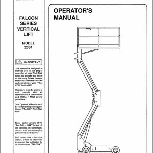 Simon Vertical Lift 2034 Operators Manual 89 750002 (1)