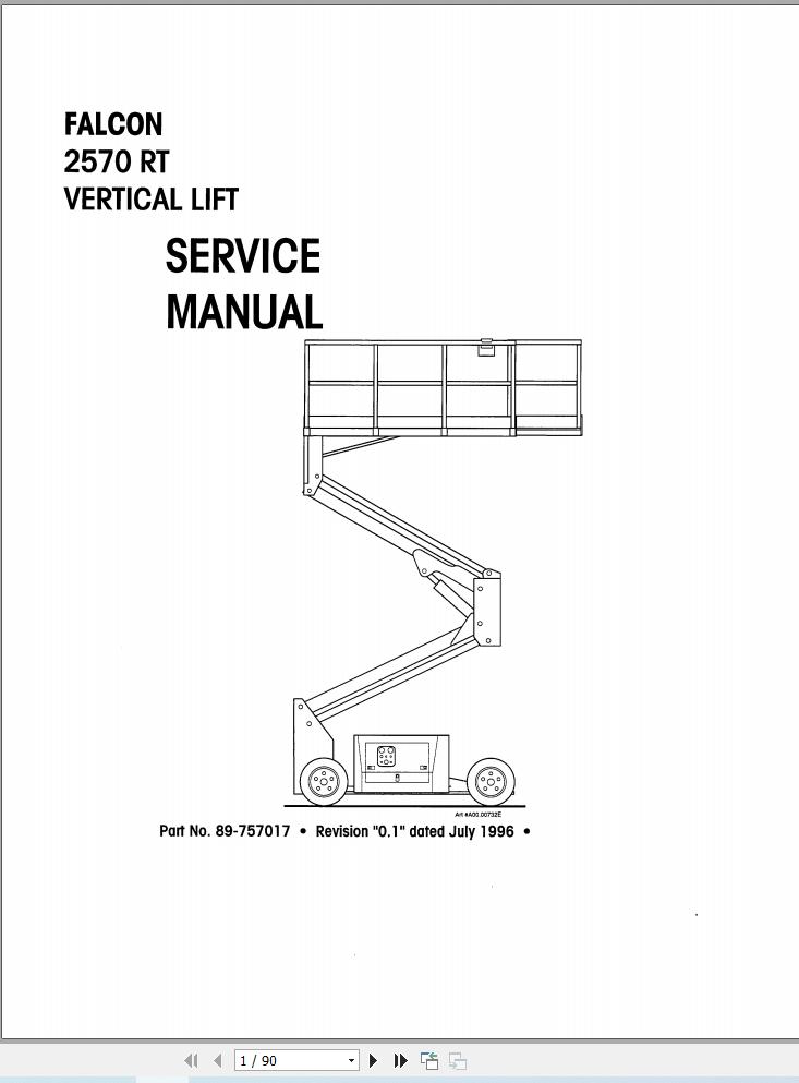 Simon Vertical Lift 2570RT Service Manual 89 757017 (1)