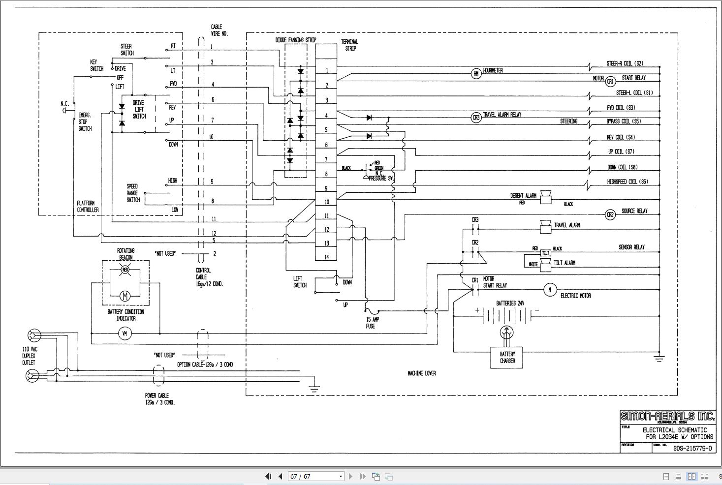 Simon Vertical Lift FALCON 2034 Service Manual 89 750007 (3)
