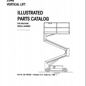 Simon Vertical Lift FALCON 2548 Parts Manual 89 755005 (1)