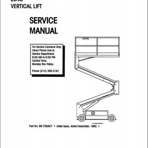 Simon Vertical Lift FALCON 2548 Service Manual 89 755007 (1)
